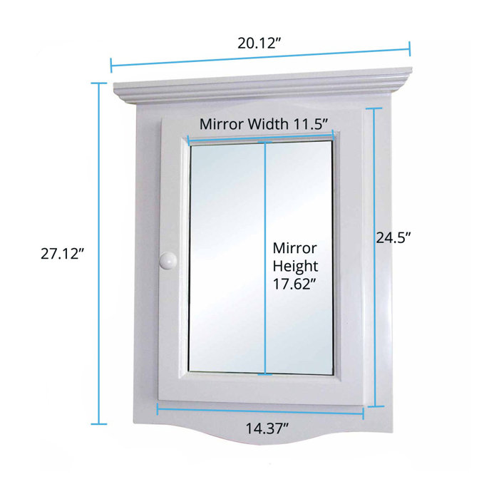 Charlton Home® Eskew 20.13'' W 27.13'' H Corner Mount Framed Medicine